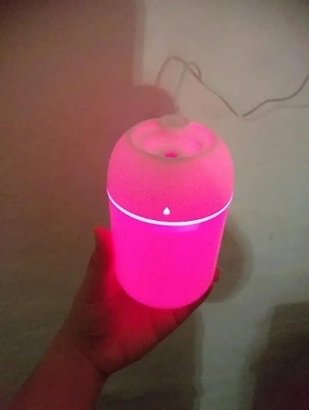 Зволожувач повітря + нічник humidifier colorful 330ml білий - фото 8