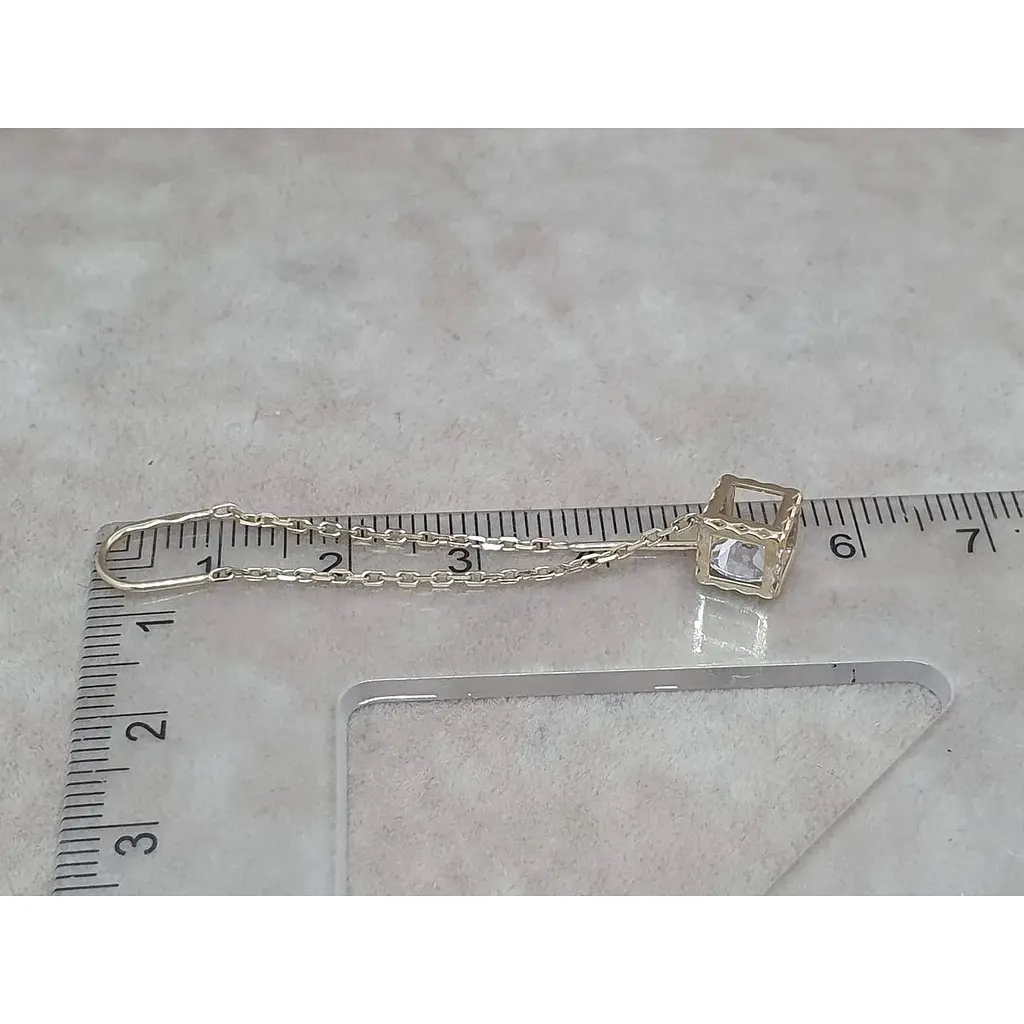 Золоті сережки-протяжки Імперія золота з фіанітами. СПП801(1)ЛИ - фото 6