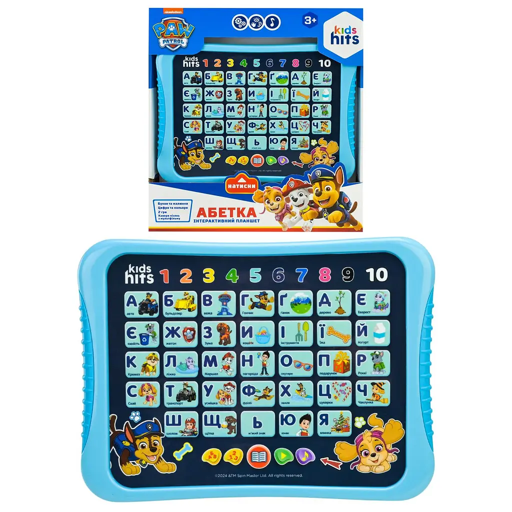 Інтерактивний навчальний планшет Kids hits Paw Patrol з літерами та цифрами (KH01/014L)