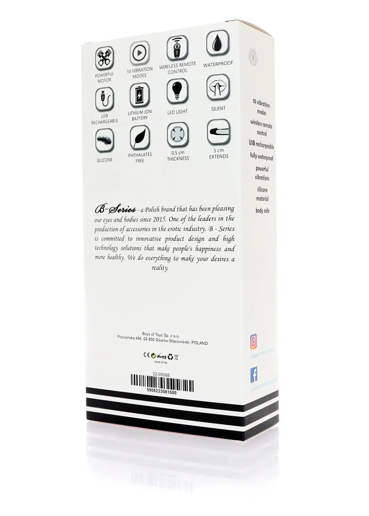 Насадка на пеніс B-Series Magic Stymulator Vibrating Extension, 20 см (тілесний) - фото 11