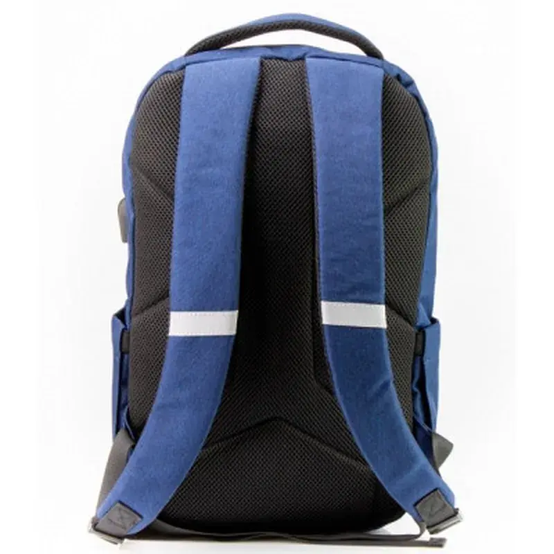 Рюкзак шкільний Optima 17.5" USB Techno чоловічий 0.7 кг 16-25 л Синій з виділеними елементами (O97590-02) - фото 2