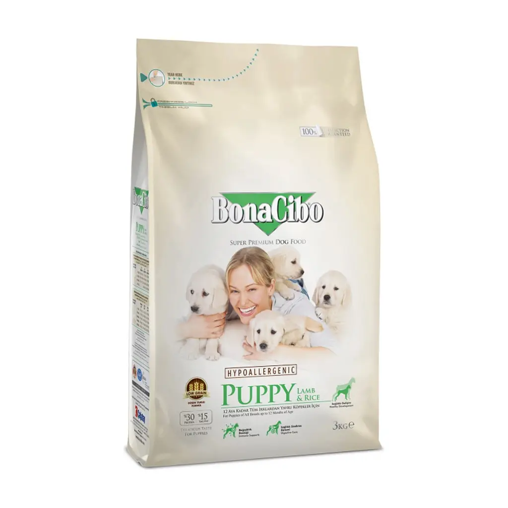 Сухий корм для собак BonaCibo Puppy Lamb&Rice 3 кг (8694686406144)