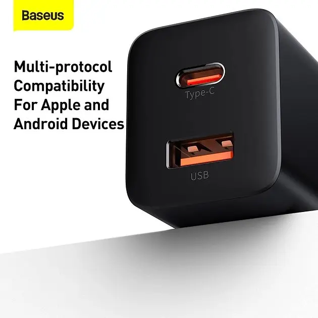 Зарядное устройство Baseus Super Si 30 W 1 USB-C PD выход блок адаптер черный - фото 6