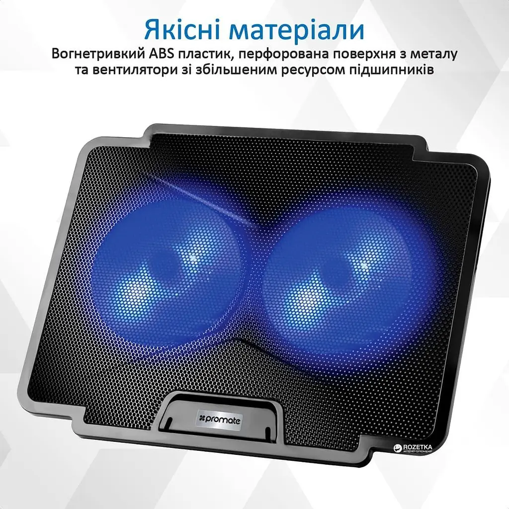 Підставка для ноутбука Promate iдставка для ноутбука AirBase-1 Black (airbase-1.black) - фото 5