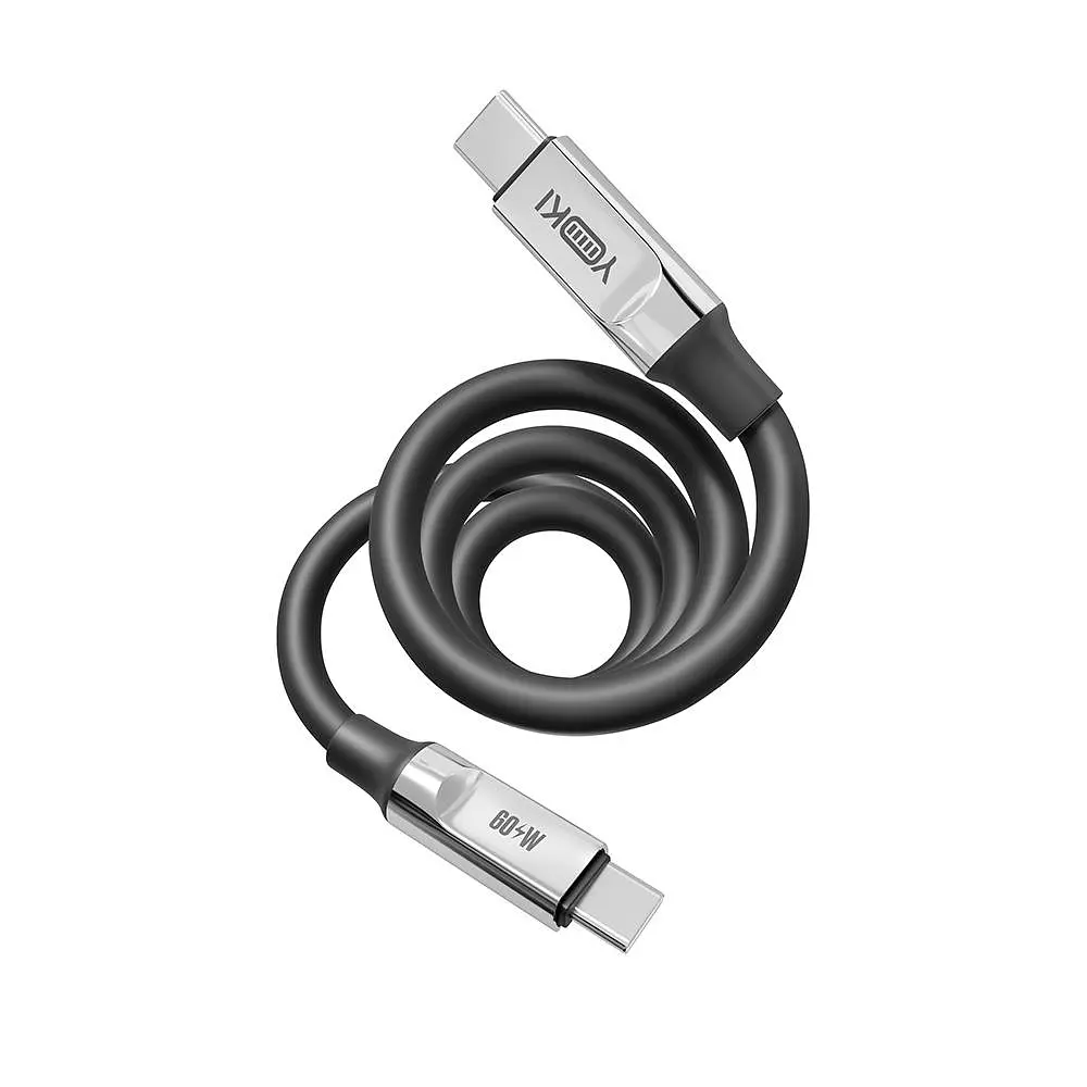 Кабель для заряджання та обміну даними USB Yoki YK-UL61 ULTRA Series Type-C to Type-C 60W 3A/20V 1.2 m Black - фото 8