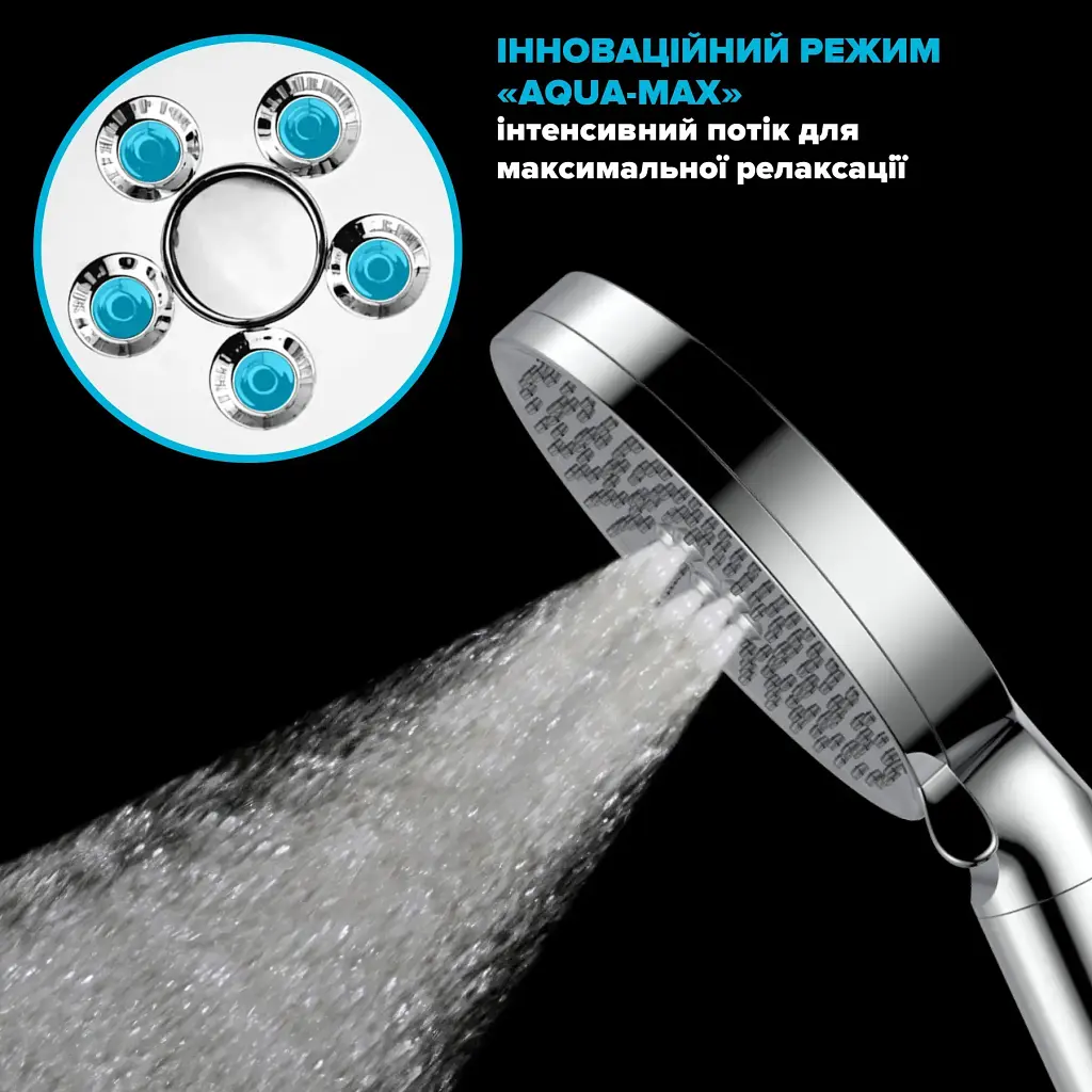 Фильтрующая лейка для душа Drop SPA3F-MULTI120F на 3 режима с угольным фильтром - фото 5