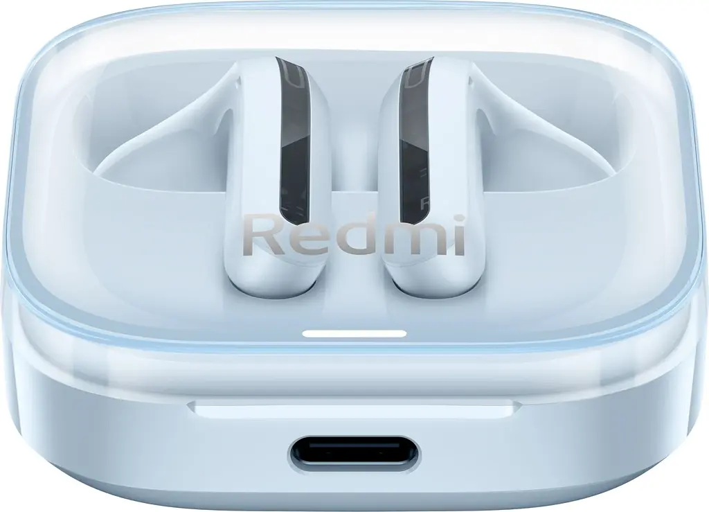 Навушники Xiaomi Redmi Buds 6 Active transparent blue (M2344E1 / BHR8394GL) (Global Version) - фото 2