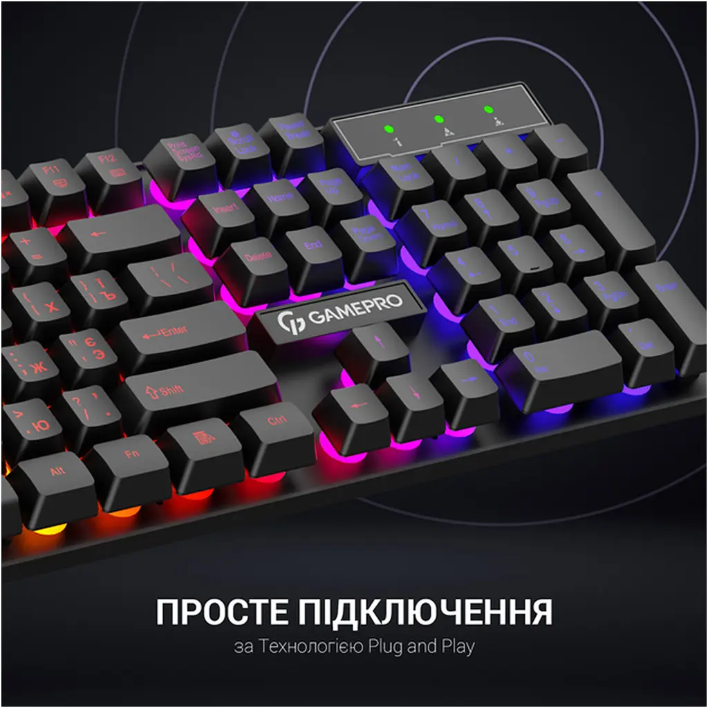 Клавіатура GamePro GK296 USB Black (GK296) [111018] - фото 12