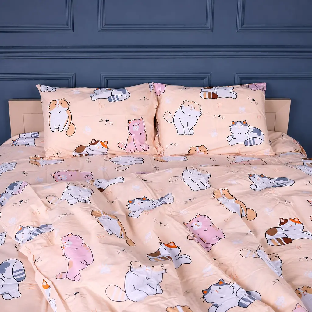 Підковдра MirSon 17-0665 Cream Kittens бязь 220х240 см (2200010064384) - фото 3