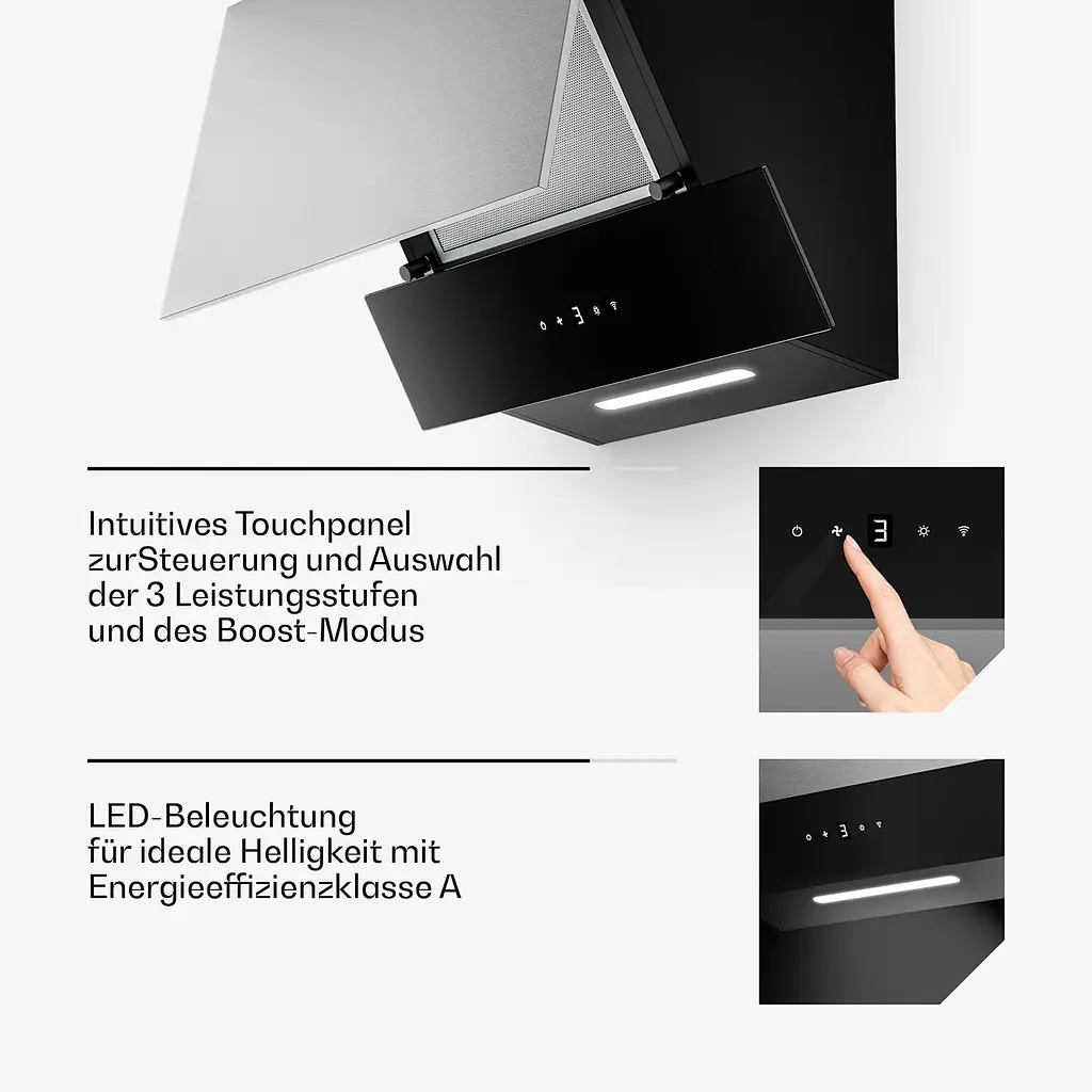 Вытяжка Klarstein Verosteel Smart 60 см (10047367) - фото 7