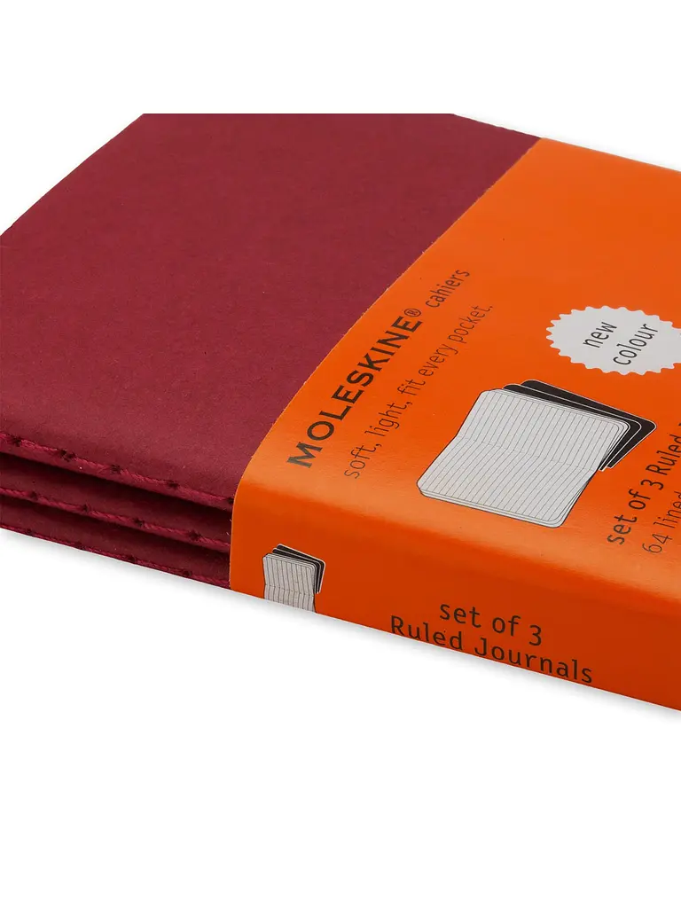 Записник Moleskine Cahier середній, Лінійка Бордо (CH116) - фото 2