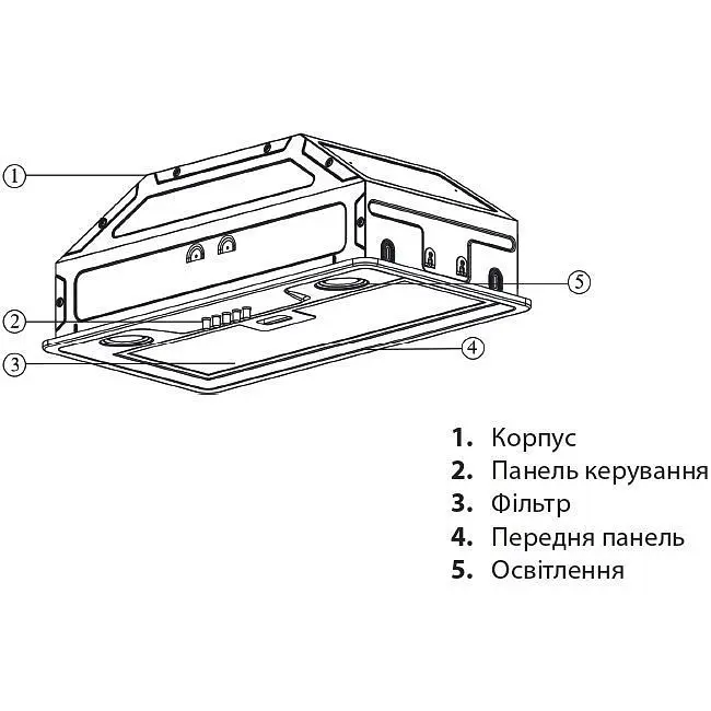 Витяжка вбудована Ardesto HFI-F700MW White [142609] - фото 3