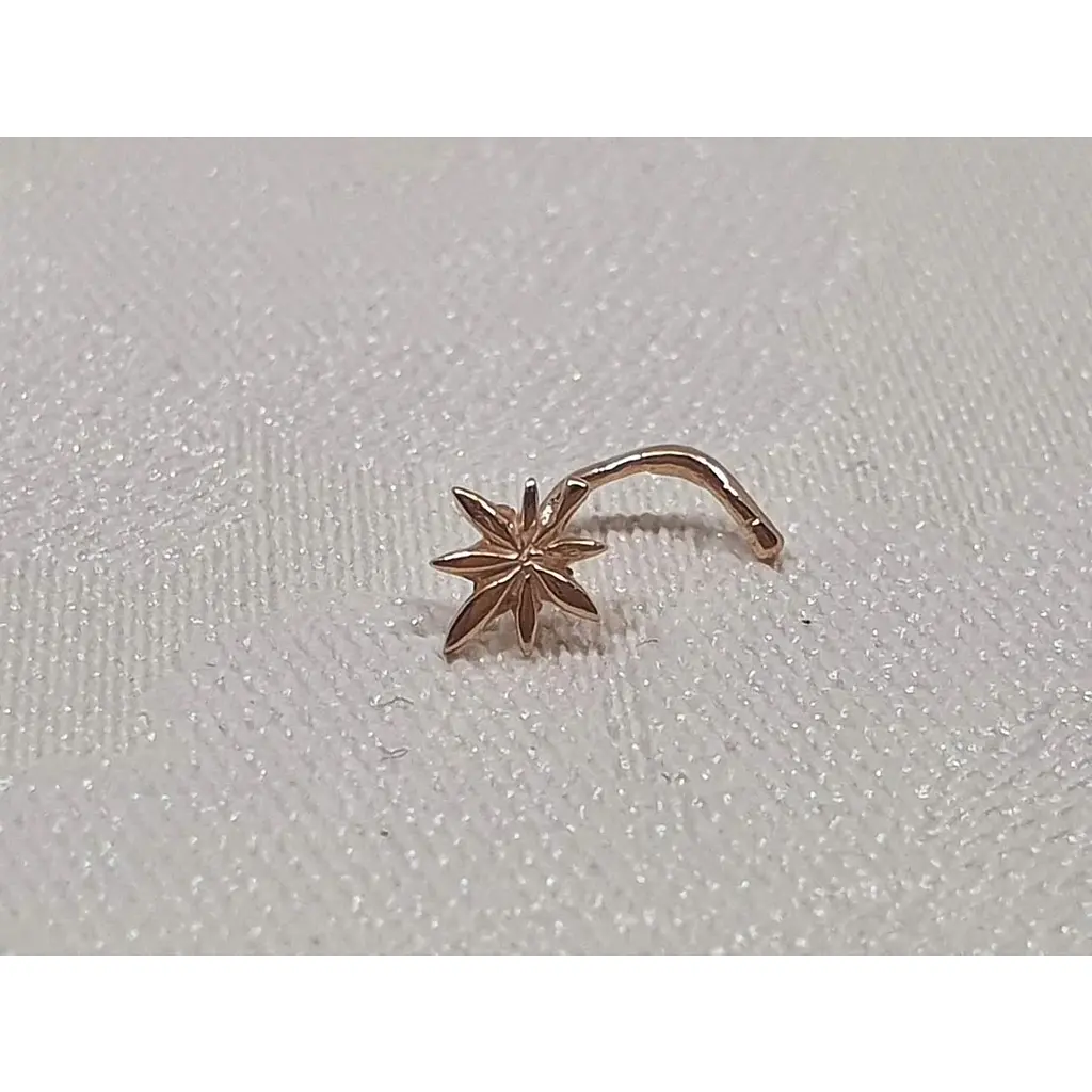 Золотая серьга-пирсинг в нос Dear. 1001 - фото 2