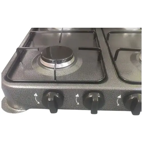 Настільна газова плита на чотири конфорки Domotec MS-6604 газова 0,54 кВт х 4 Коричнева - фото 4