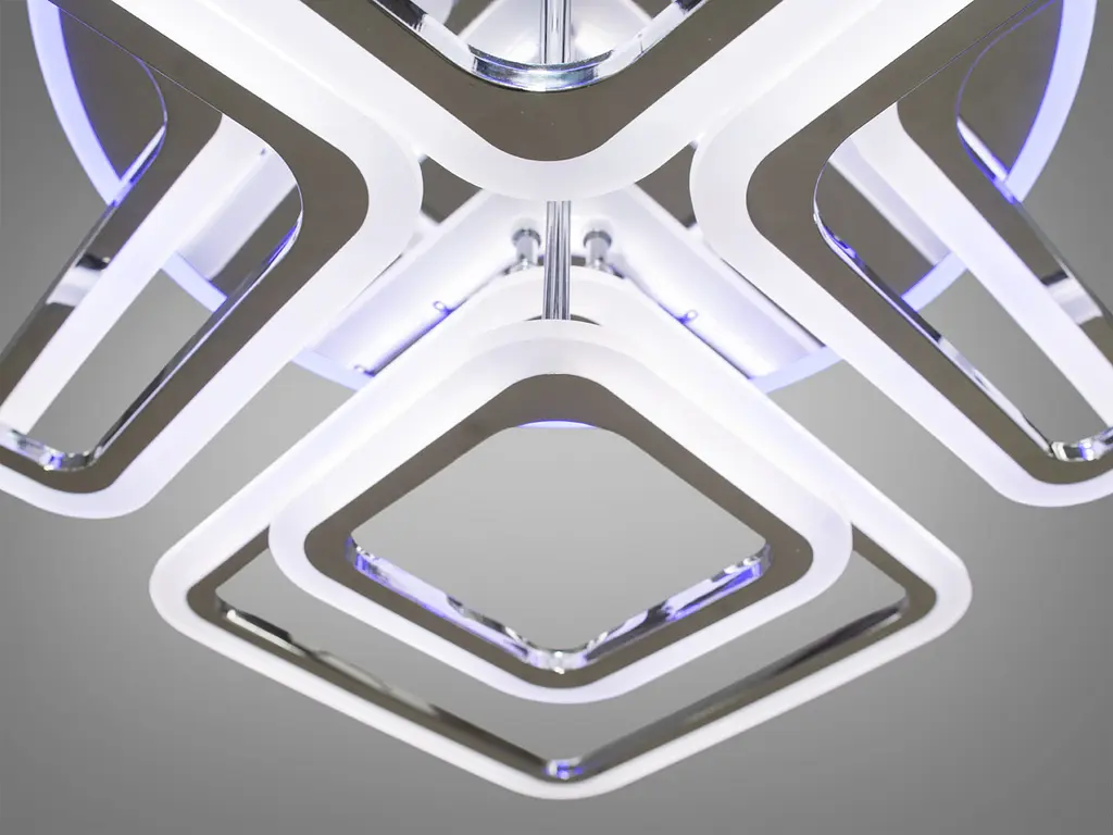 Люстра стельова LED Diasha A8160/8HR, 235W, 3200K-6500K, хром, хай-тек стиль - фото 5