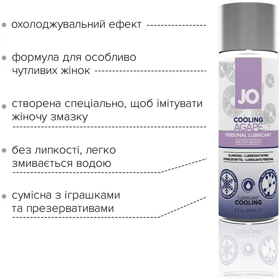 Охолоджувальна змазка System JO AGAPE - Cooling (60 мл) - фото 3