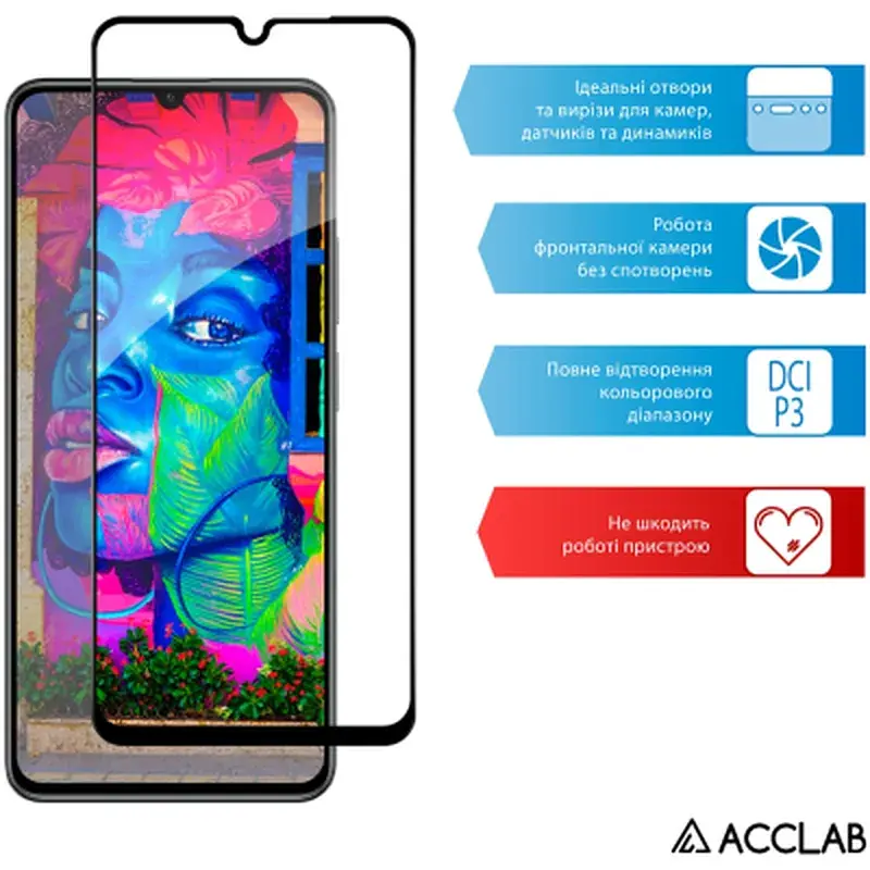 Скло захисне ACCLAB Full Glue Realme C61 Black (1283126594038) - фото 5