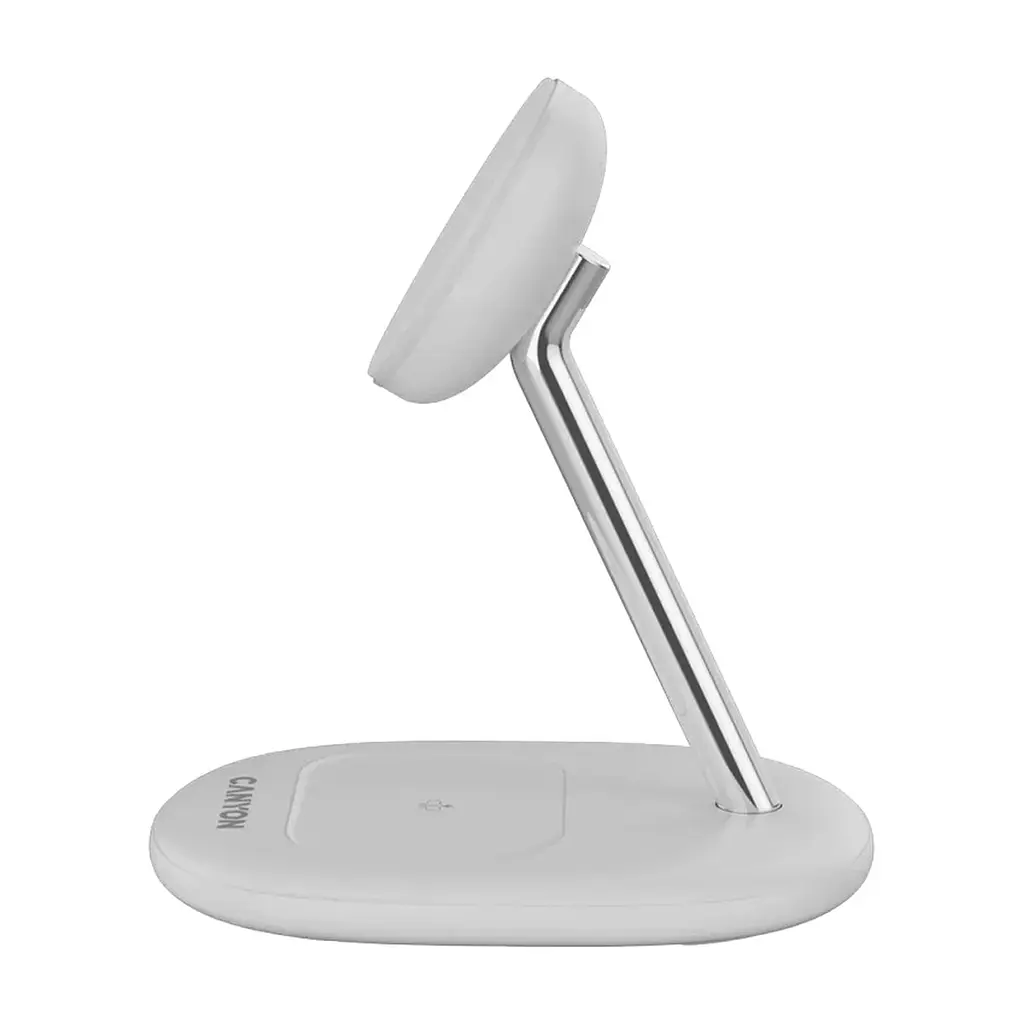 Зарядний пристрій Canyon wireless charger WCS-205 15W Qi2 2in1 w/o adapter White (CNS-WCS205WW/A) - фото 3