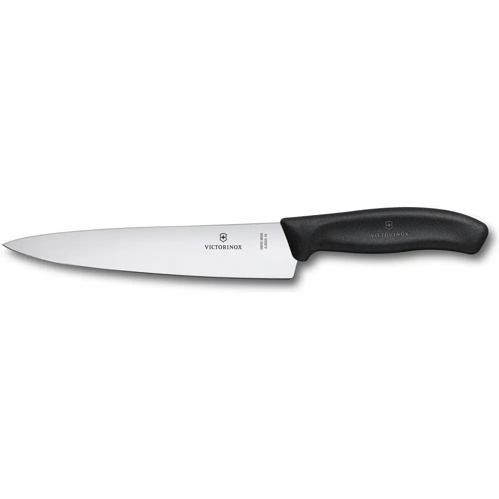 Кухонний ніж Victorinox SwissClassic Carving лезо 19см з чорн. ручкою у подар.упак.