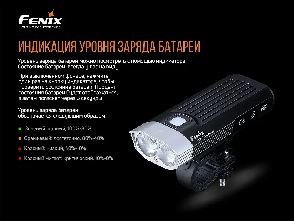 Передня велофара Fenix BC30 V2.0 (BC30V20) - фото 11