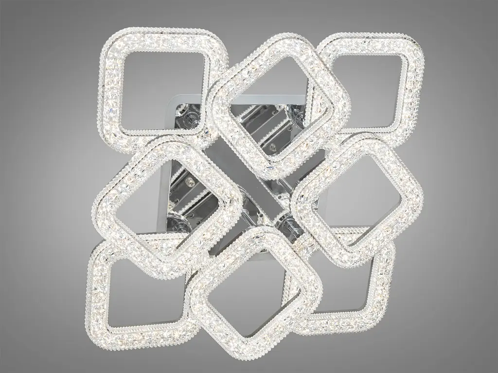 Стельовий світильник LED Diasha S2205/4+4HR, 90W, 3200K-6000K, хром, сучасний стиль, з пультом дистанційного керування - фото 3