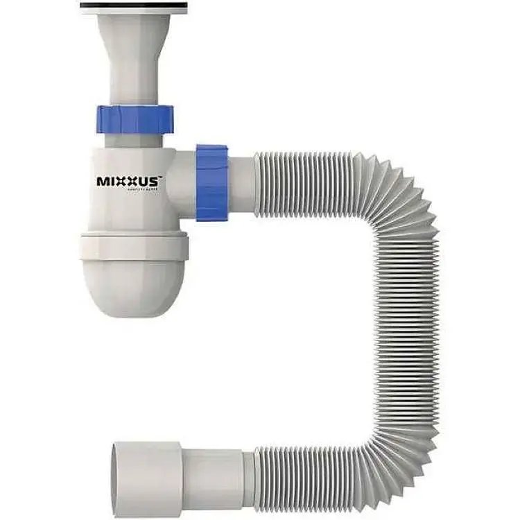 Сифон MIXXUS для умивальника з литим випуском SU-02-A 1 1/2"x40