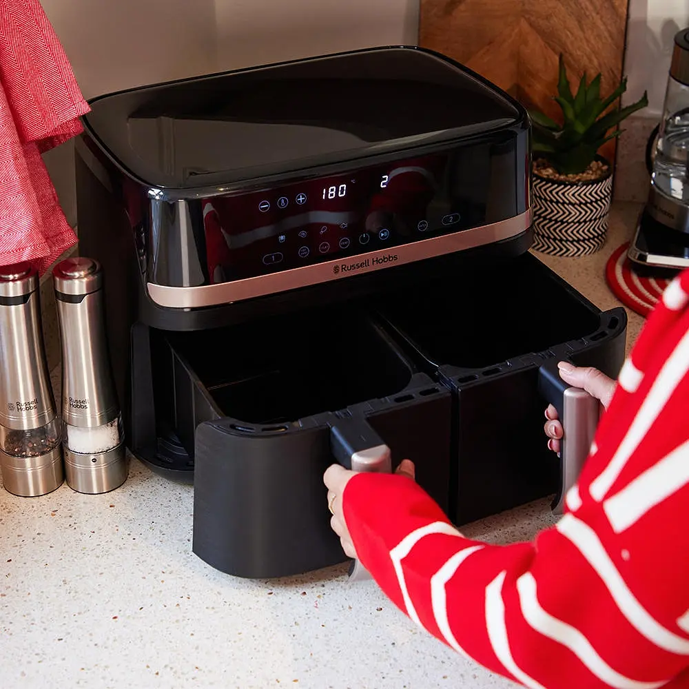 Мультипіч Russell Hobbs Satis Fry DualBaske чорний 2800 Вт (27680-56) - фото 7