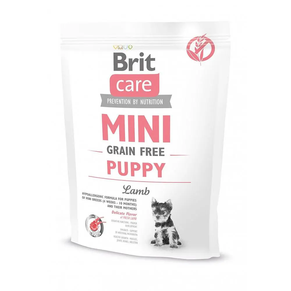 Сухий корм Brit Care GF Mini Puppy для цуценят мініатюрних порід, з ягням 400 г (арт.170774/520145)