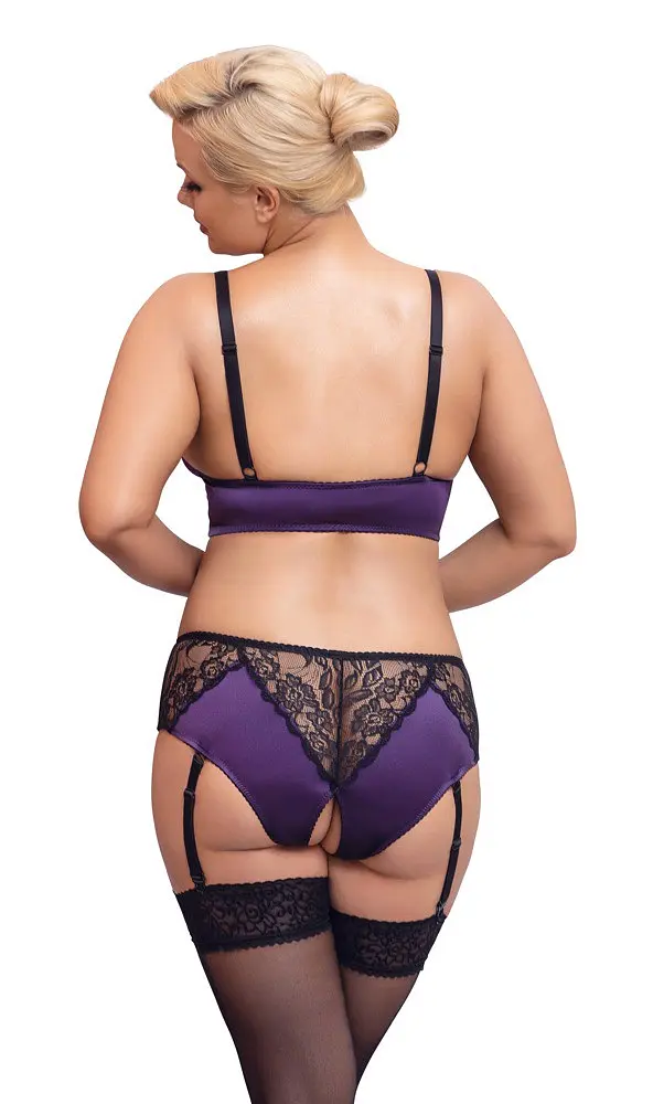 Еротичний комплект BH Set purple/black XL Cottelli 42-22141134051 101762 - фото 4
