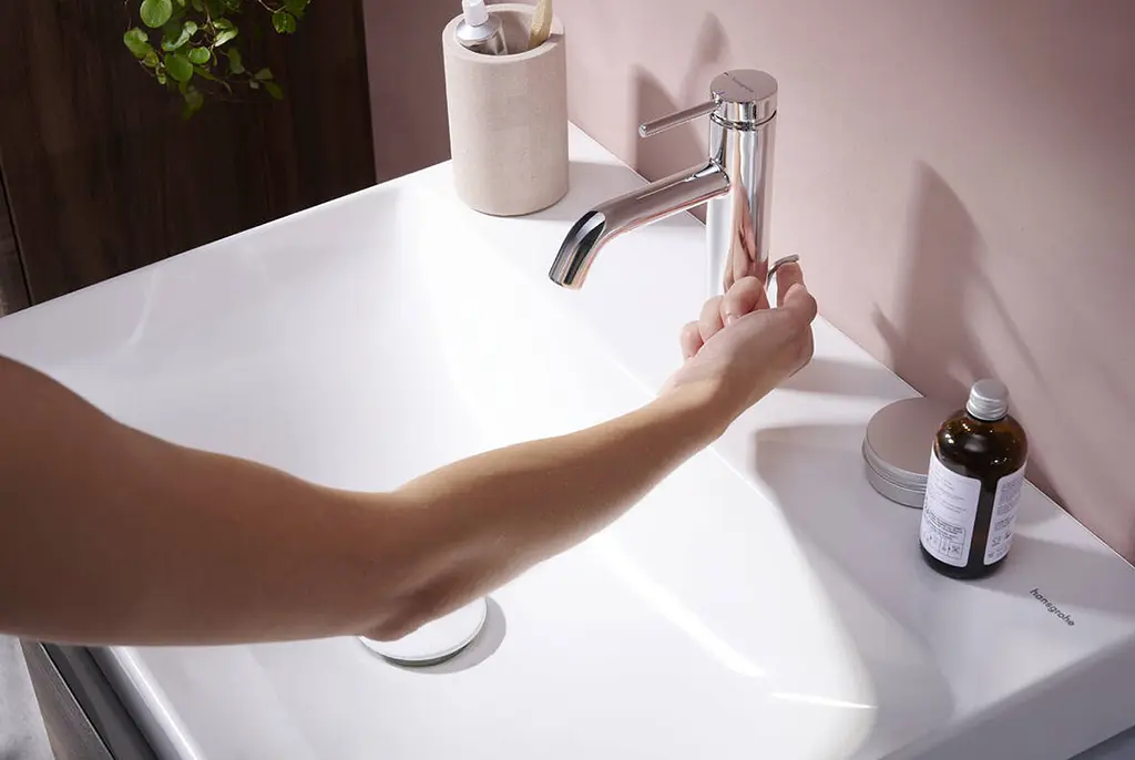 Змішувач для умивальника Hansgrohe Tecturis S CoolStart EcoSmart+ з тягою Pop-up chrome 73314000 - фото 2