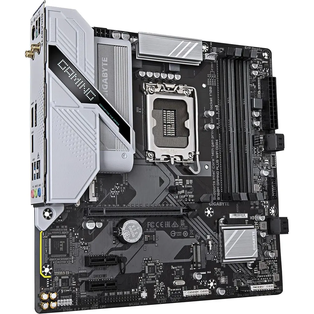 Материнська плата GIGABYTE B760M GAMING PLUS WIFI DDR4 (B760M GAMING PLUS WIFI DDR4) (Socket 1700, Intel B760, Micro-ATX) - фото 2