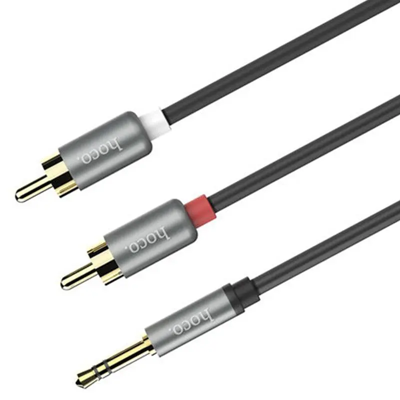 Кабель 3,5"-2RCA" 1,5m Hoco Grey (UPA-10) - фото 2