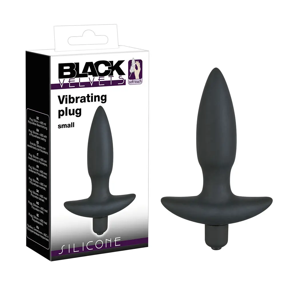 Анальна пробка з вібрацією Orion Black Velvet Vibrating Plug Small, 13х2.7 см, S - фото 5