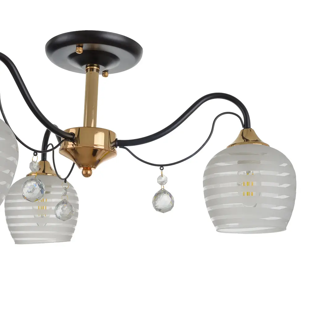 Люстра потолочная Brille классическая E27 60W BK (LK-676C/3) - фото 3