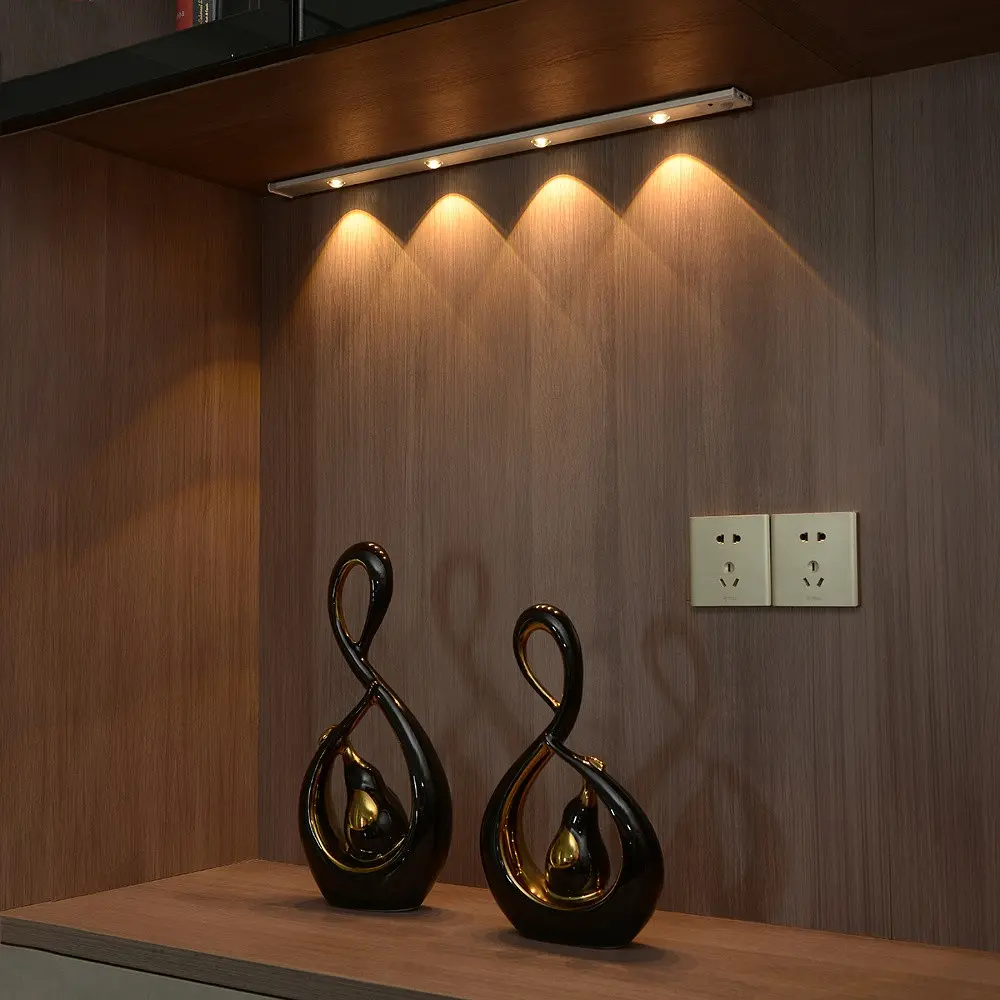LED світильник cat's eye 60-2S з пультом, акумулятором, датчиком руху та освітленості 60 см 2W алюмінієвий сріблястий - фото 3