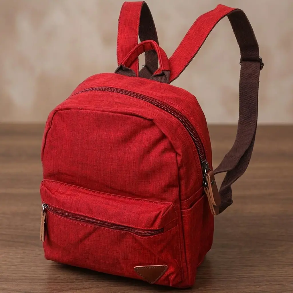 Стильний жіночий рюкзак з текстилю Vintage 22245 бордовий