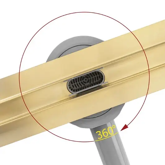 Трап для душу Rea Neox 90 Slim Pro brushed gold REA-G2716 - фото 2