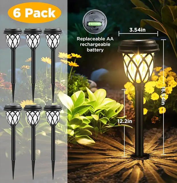 Садові сонячні світильники 6 Pack Solar Lights X15 6 шт. на сонячних батареях підсвічування газону - фото 6