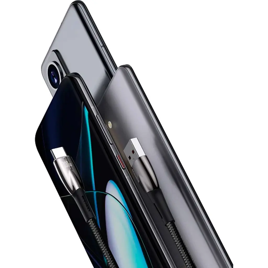 Кабель Baseus Glimmer Series USB-А to USB-C 100W 1m Black (CADH000401) [106120] - фото 6