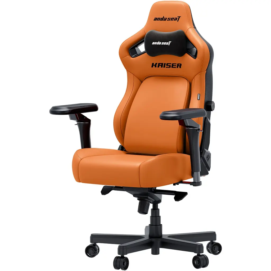 Крісло геймерське Anda Seat Kaiser 4 V2 Size XL до 180 кг ігрове Orange PVC (AD12YDDC-XLL-20-O-PV/C-03) - фото 2