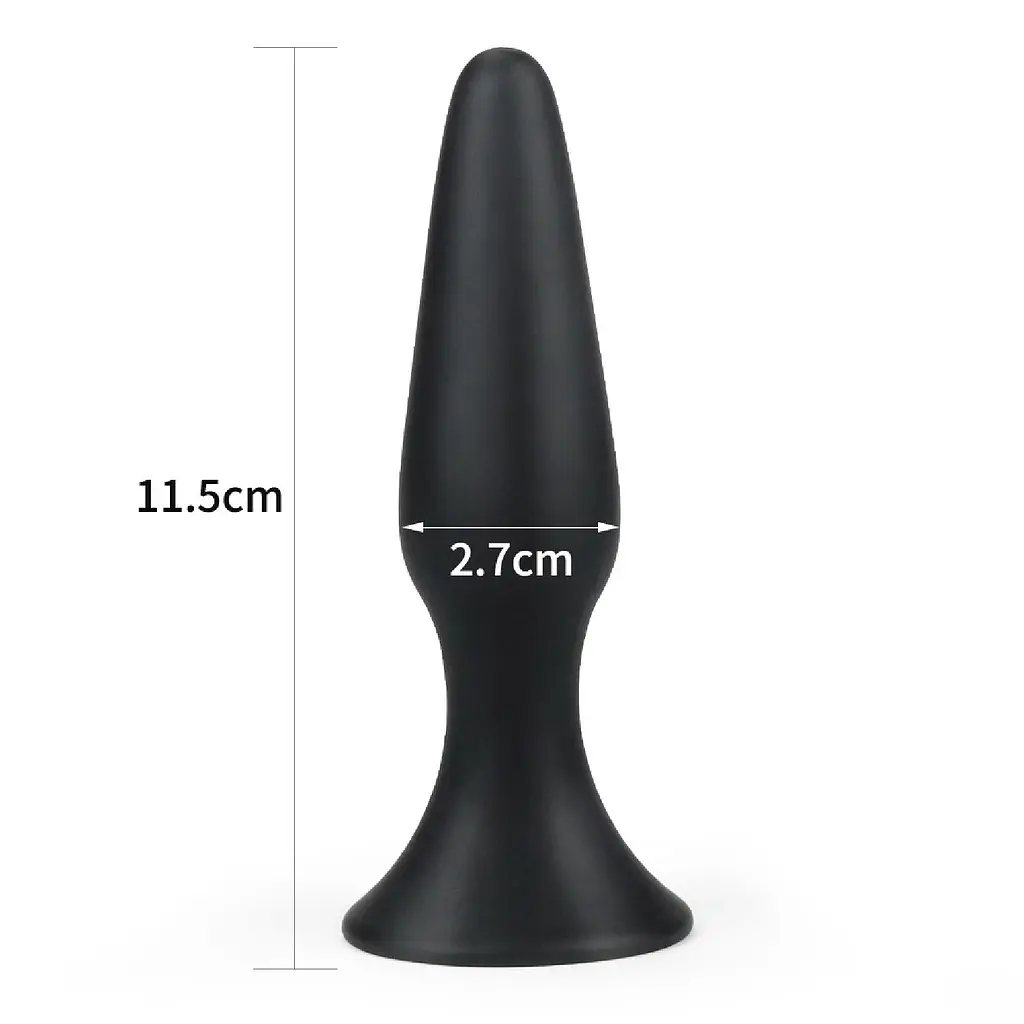 Анальна пробка LoveToy Lure Me Butt Plug Slim 11.5 см (чорний) - фото 3