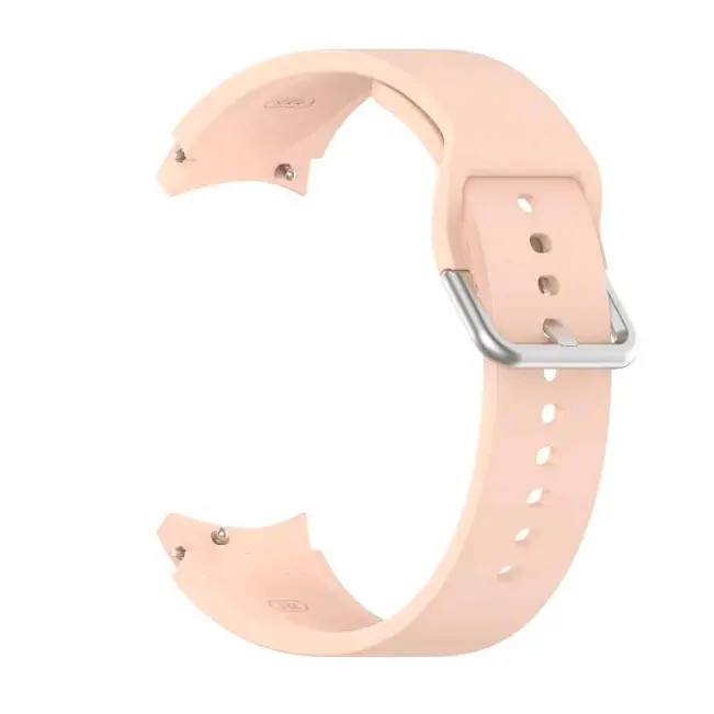 Ремешок для Samsung Galaxy Watch 4 40mm - бежевый ширина крепления 20мм силикон размер L Watchbands OneLine (WB00S4GALAXYONELINE5440) - фото 2