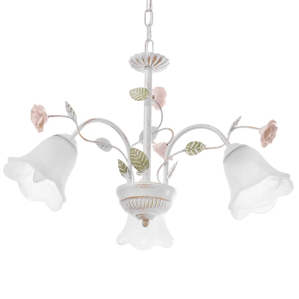 Люстра подвесная Brille флористика E27 60W WH (BKL-521S/3) - фото 4