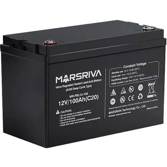 Акумуляторна батарея Marsriva AGM 12V 100 AH глибокого розряду (MR-PBL12-100) - фото 3
