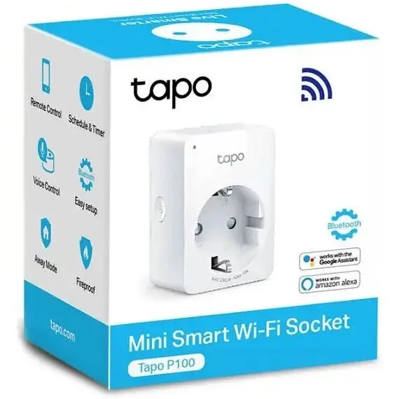 Мережевий фільтр TP-Link Tapo P100 Wi-Fi 1-pack розумна смарт розетка білий - фото 2