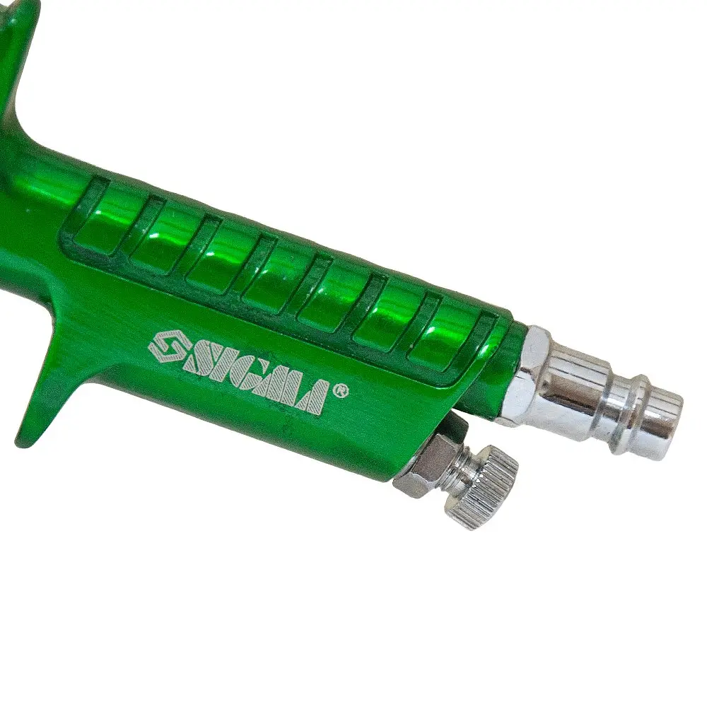 Фарборозпилювач Sigma HVLP-mini 0.8 мм з верхнім баком 100 мл Green (6812041) - фото 4