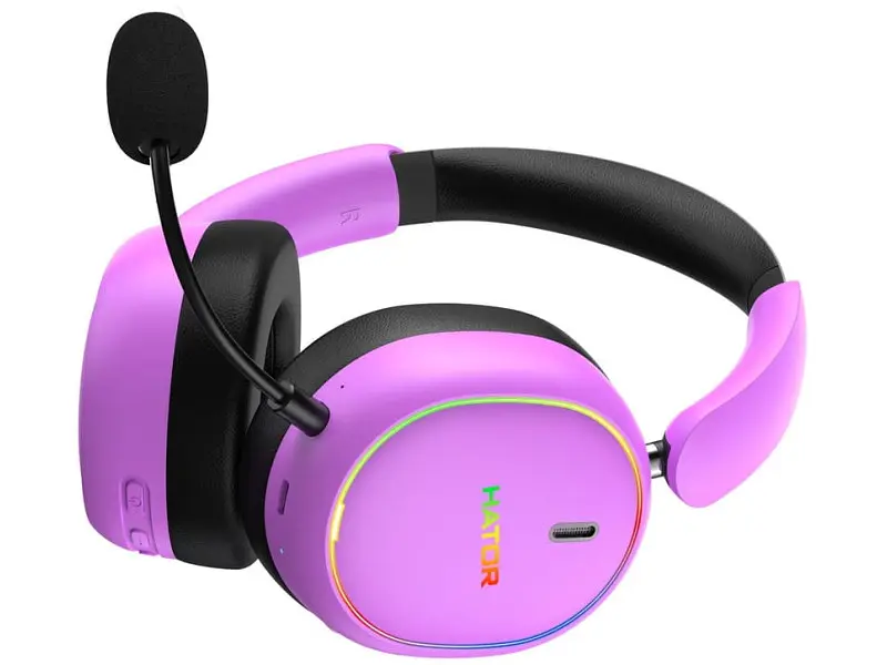 Навушники з мікрофоном Hator Phoenix 2 Wireless Cyber Violet (ESH42) - фото 4