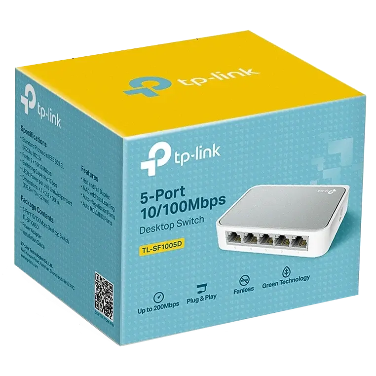 Коммутатор TP-Link 5 портов неуправляемый (TL-SF1005D) - фото 2
