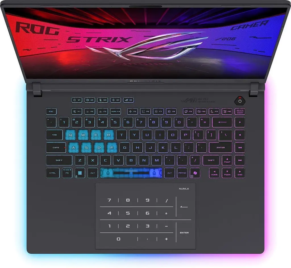 Ноутбук ASUS ROG Strix G16 G615LP (16 WQXGA IPS 240 Hz, Intel Core Ultra 9 275HX, 32 GB, 2 TB, RTX 5070, W11P) Eclipse Gray (G615LP-XS97) - фото 13