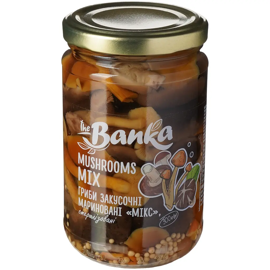 Гриби закусочні мариновані The Banka Мікс 300 г  - фото 2
